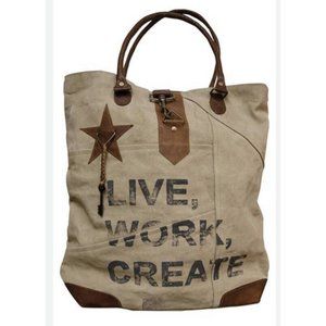 Mona B Canvas Bag LIVE WORK CREATE